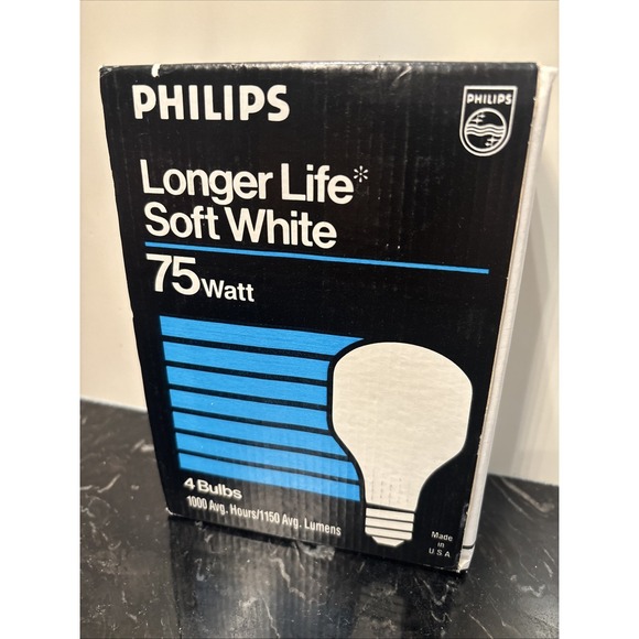 Philips Other - Philips 75W Soft White Longer Life Light Bulbs  Pack 4 Bulbs- New